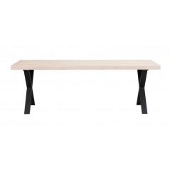 RO Brooklyn Extending Dining Table X 220x95 Whitewash/Black